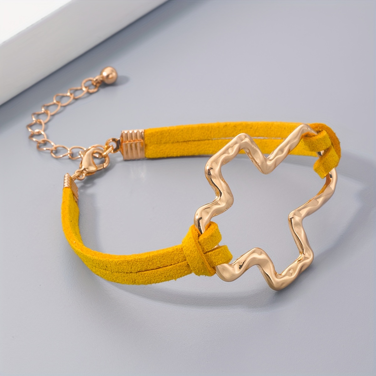 Golden Hollow Cross Rope Bracelet - Bohemian Style 18K Plated